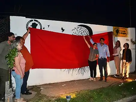 Inauguraron un nuevo mural ambiental en el marco del proyecto de forestación urbana
