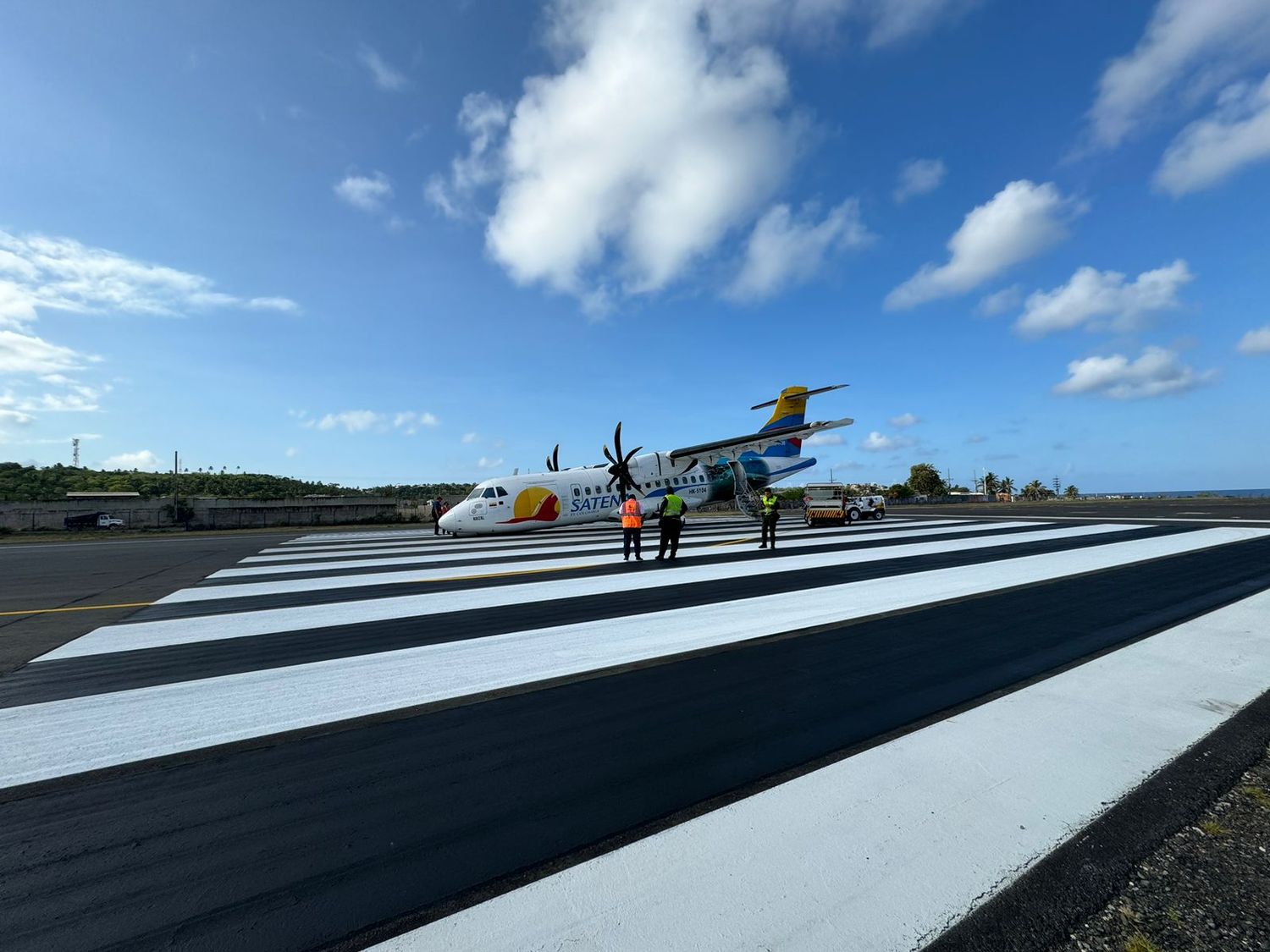 ATR-42 de SATENA sufre incidente en el aeropuerto de San Andrés