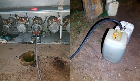 Ingresó a un campo ajeno a robar bidones de combustible y lo descubrieron