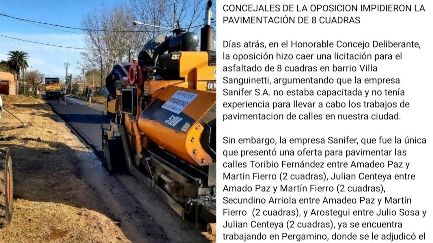 Una publicación en contra de los concejales del Frente de Todos terminó desatando una guerra de medios en Arrecifes