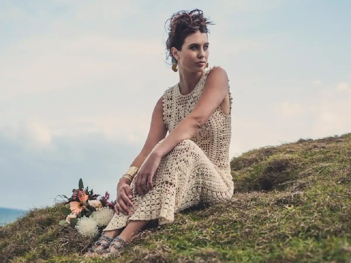  Vestido de crochet para novias  que huyen de lo convencional 
