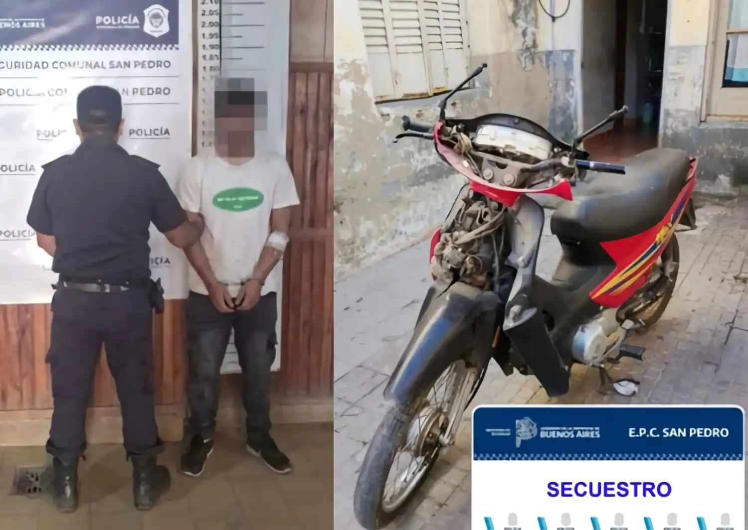 El sujeto fue interceptado y trasladado a la Comisaría.