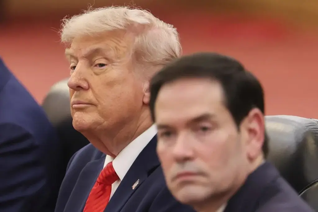 El presidente de EE.UU, Donald Trumpjunto al secretario de Estado de EE.UU., Marco Rubio. EFE