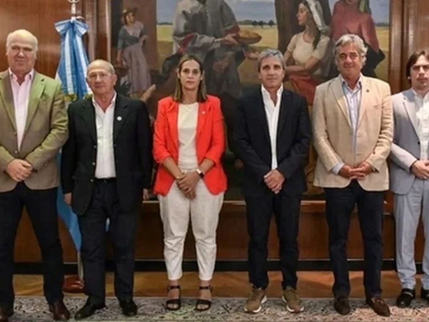 Los integrantes de la Mesa de Enlace que se reunieron con Caputo.