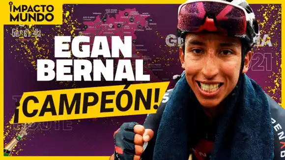 ¡CAMPEÓN! Ciclista colombiano Egan Bernal gana su primer Giro de Italia