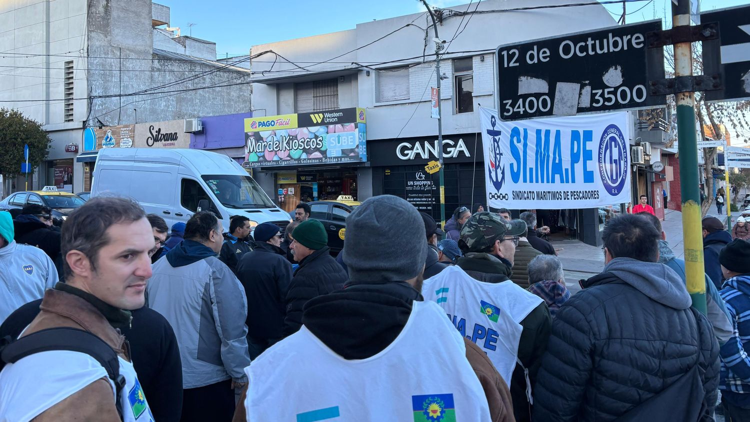 Manifestación por las condiciones laborales portuarias