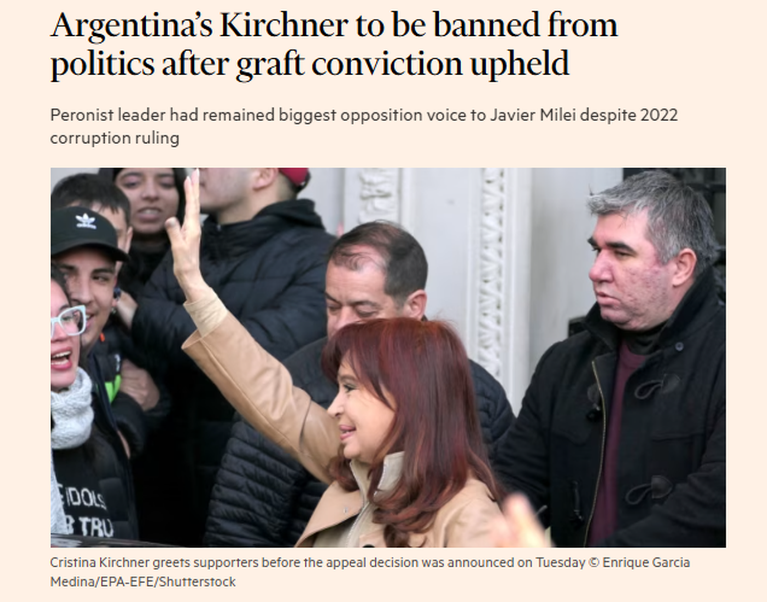 cristina kirchner diarios del mundo