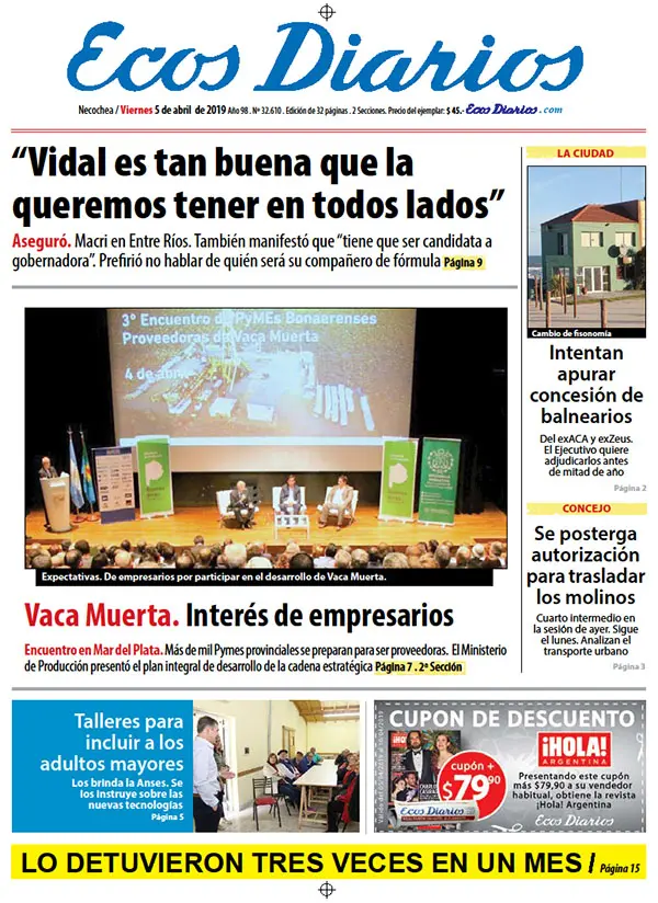 Tapa del 5 de abril de 2019