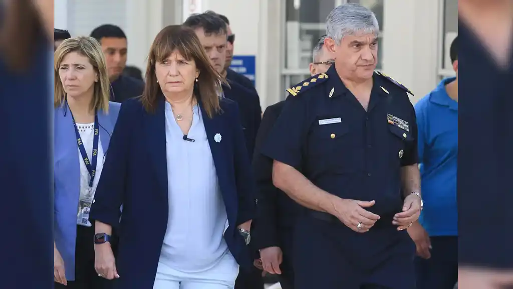 Luis Rolle junto a la ministra de Seguridad, Patricia Bullrich