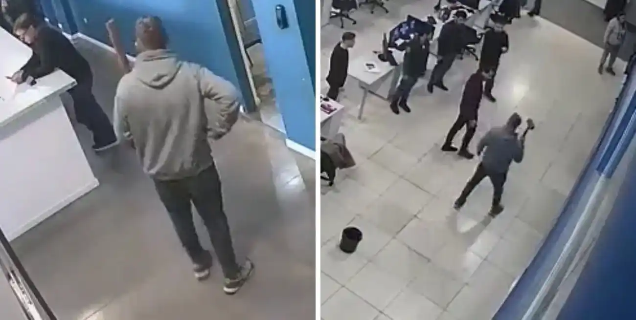 El individuo ingresó con la herramienta y llegó hasta la sala de monitoreo.