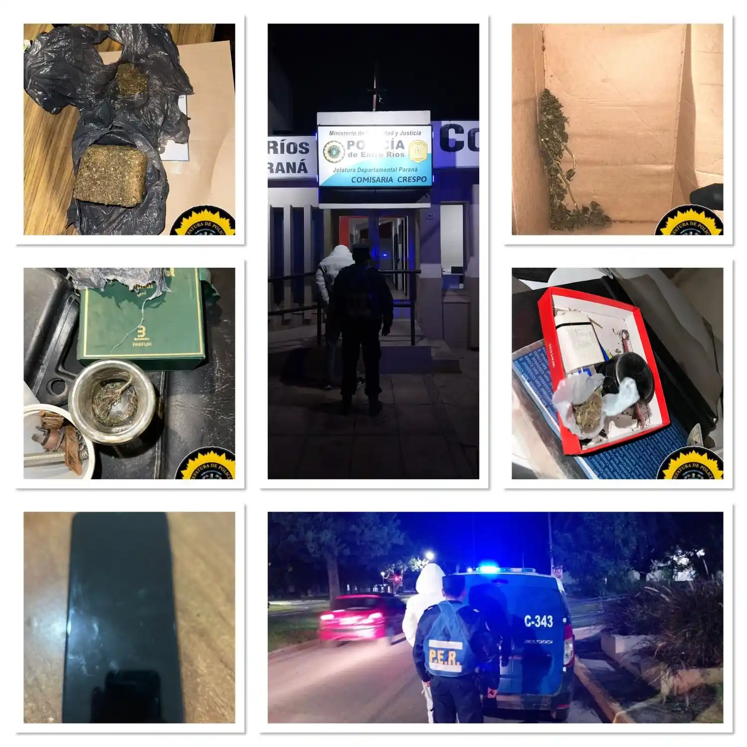 Allanamiento en Crespo: investigaban abuso de arma y hallaron estupefacientes