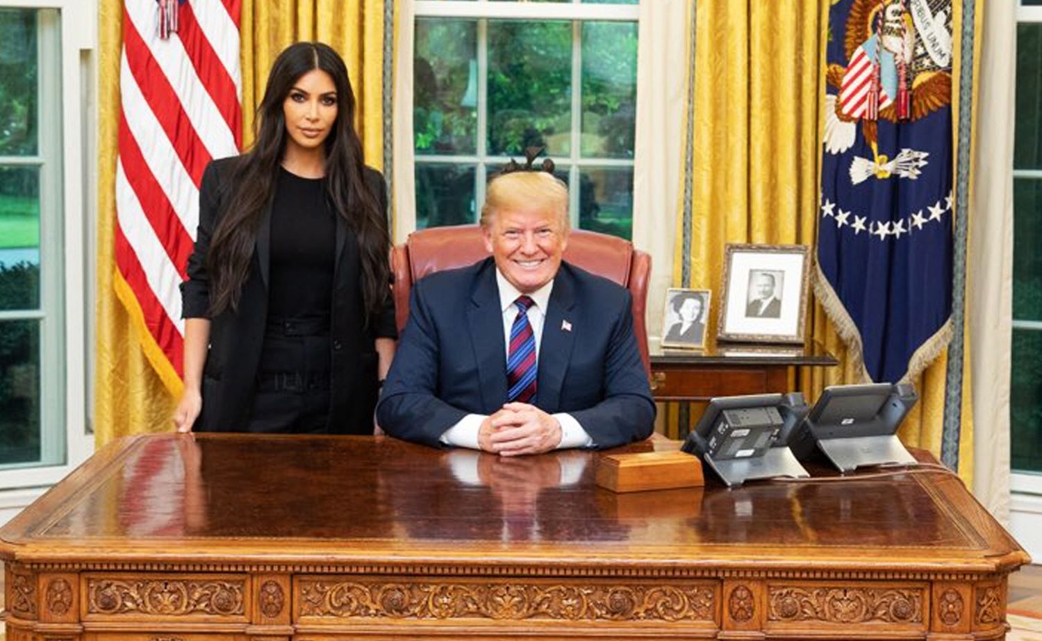 Por pedido de Kim Kardashian, Trump indultó a una condenada a cadena perpetua