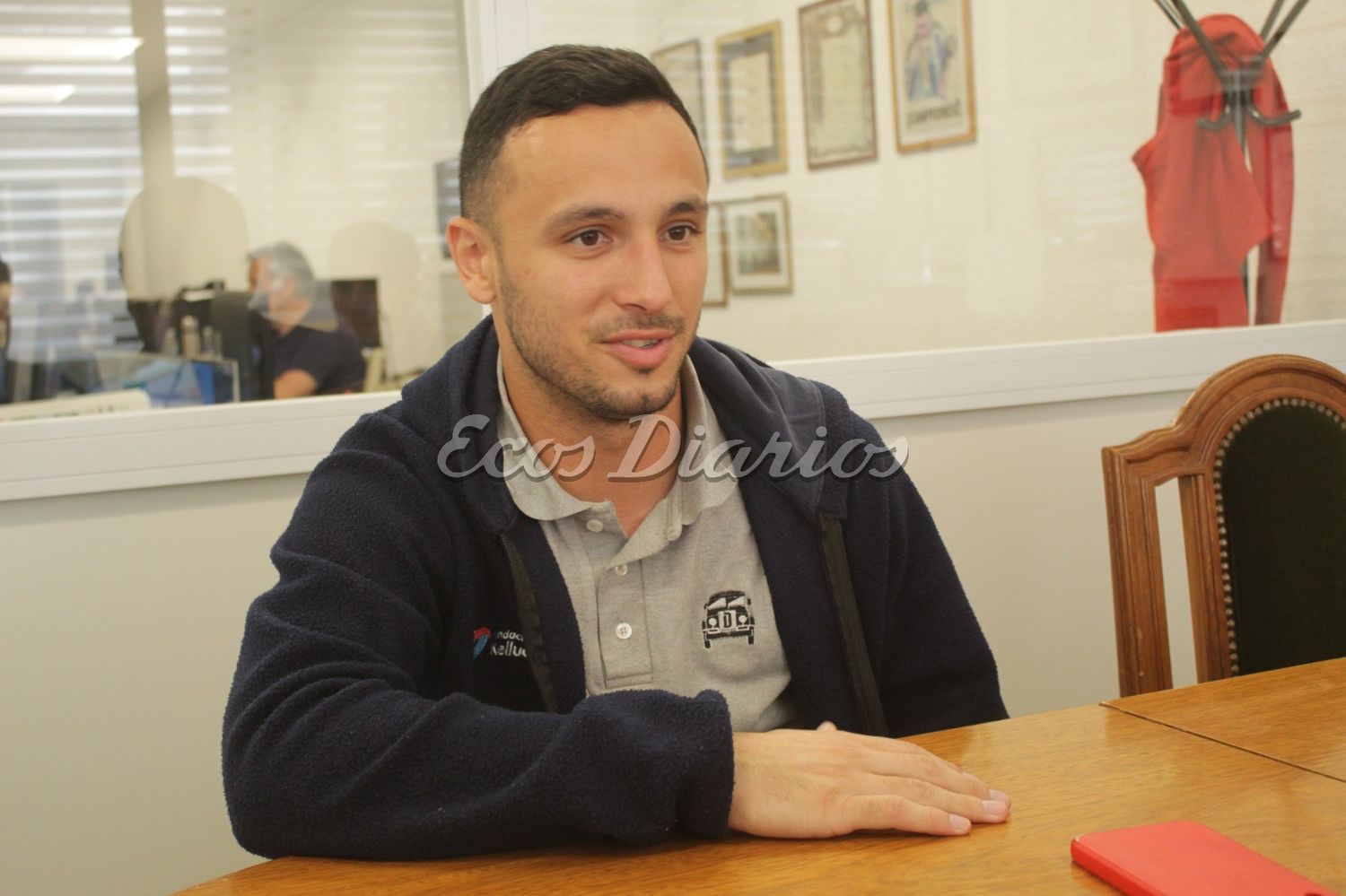Federico Zupato en instalaciones Ecos Diarios
