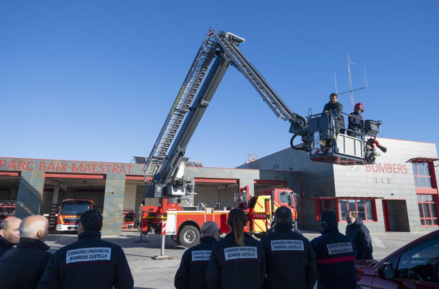 Simulacro de una emergencia de rescate en altura.