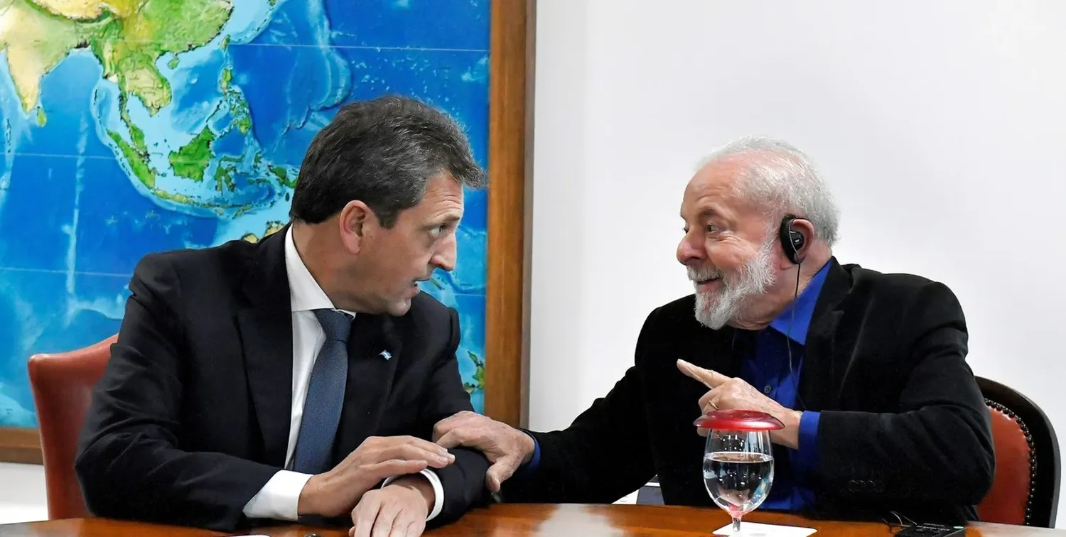 Sergio Massa en su visita a Brasil junto a Lula da Silva. Crédito: Télam