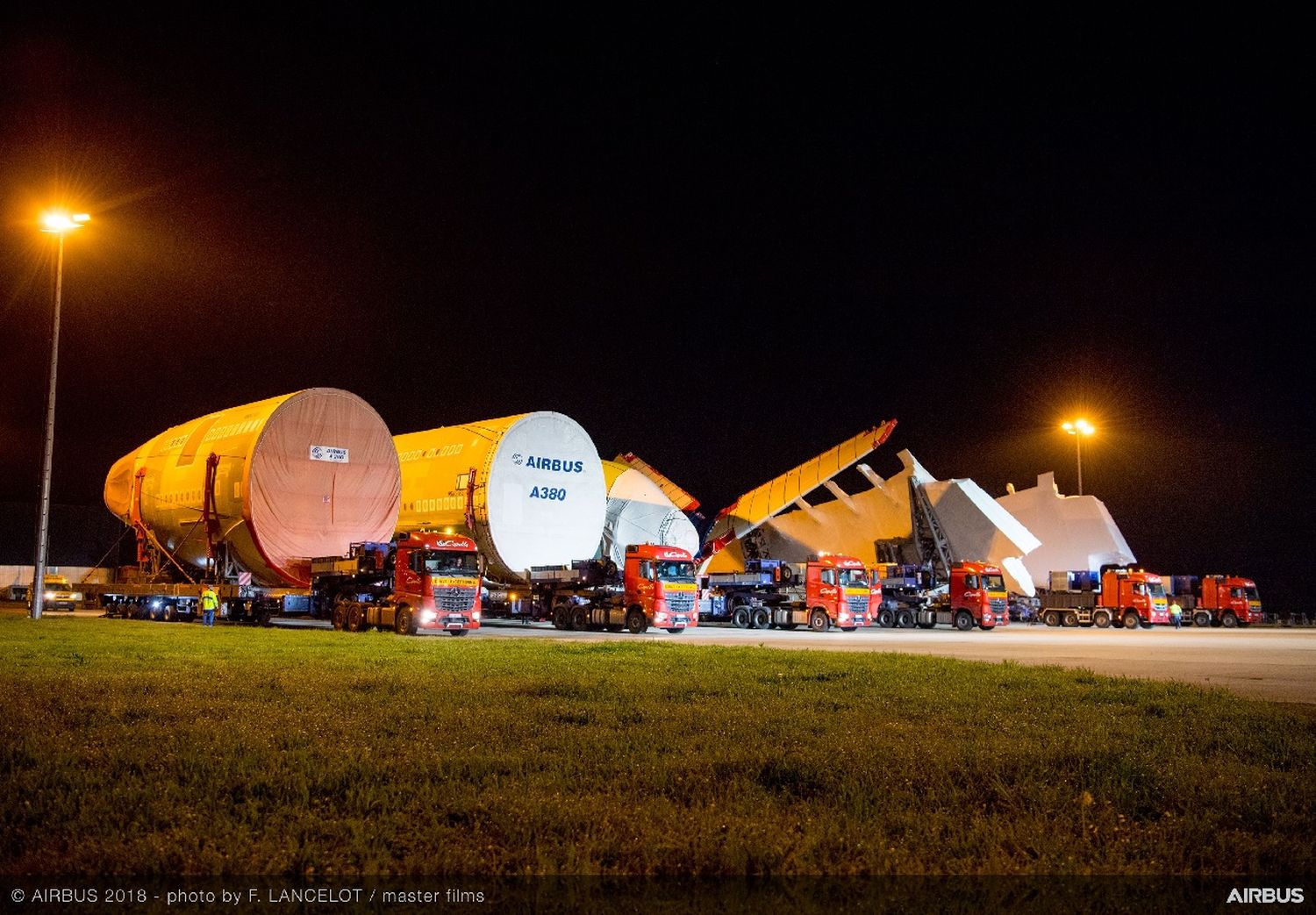 Llegaron a Toulouse las secciones principales del futuro primer Airbus A380 de ANA