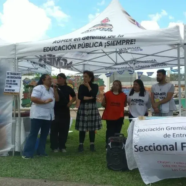 AGMER repudió la presencia de la senadora Domínguez en la Escuela Itinerante