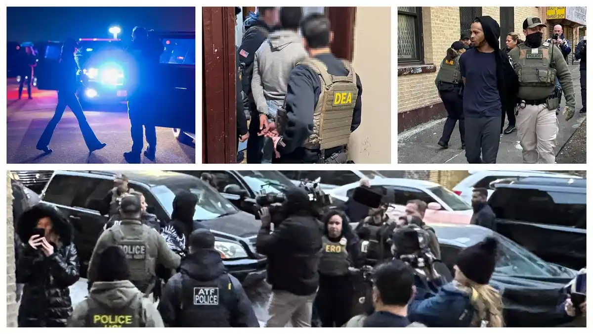 MEGA  REDADA de MIGRANTES en NUEVA YORK: arrestaron a «extranjeros criminales» dicen las autoridades