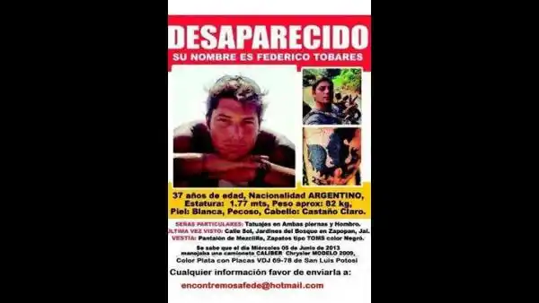 Buscan a un argentino desaparecido en México