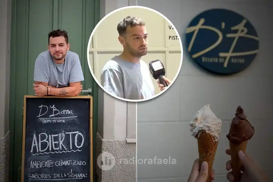 Conocé “D’Barna”, la heladería de autor que cumplió un año en Rafaela: “Con muchas ganas, sin miedo y sin plata, pero para adelante”