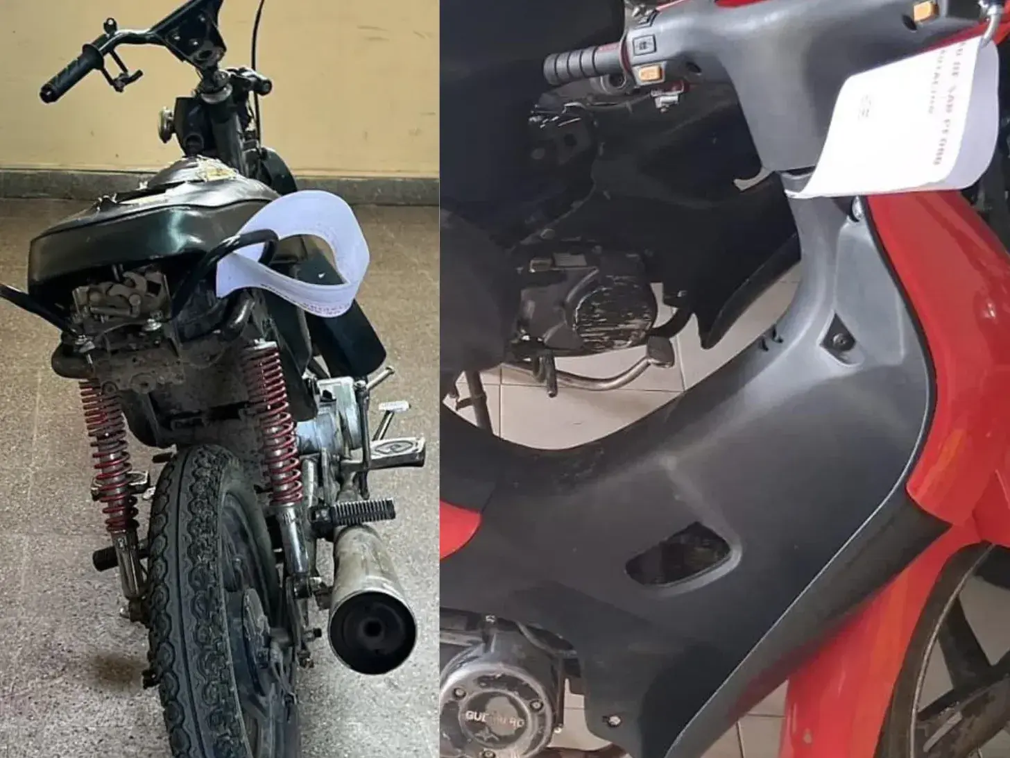 Las motos fueron secuestradas por el personal.