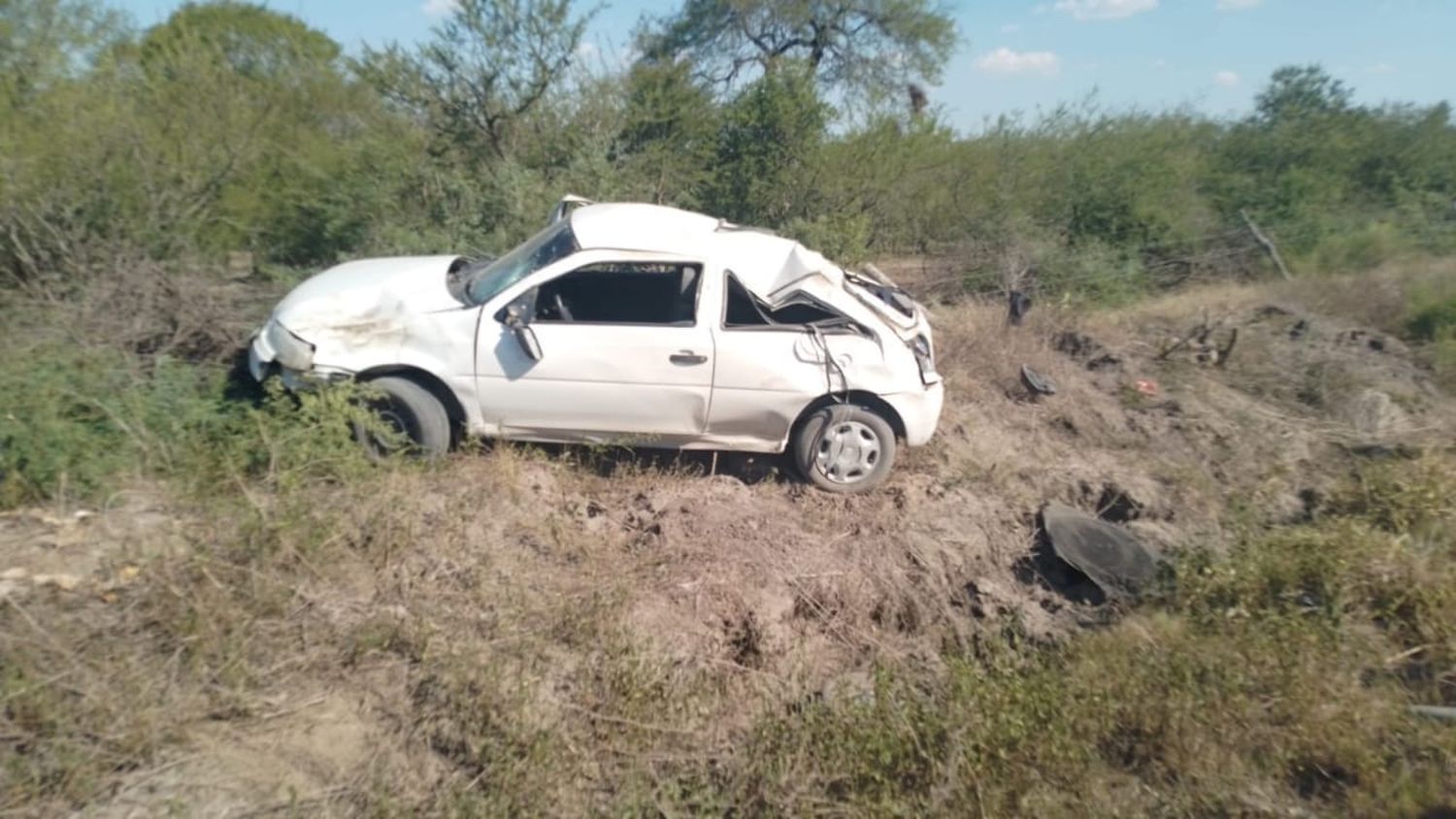 Despiste y vuelco en Lanteri