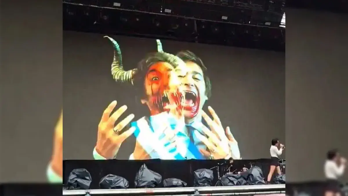 Audiovisual sobre Javier Milei en Lollapalooza 2025 genera polémica