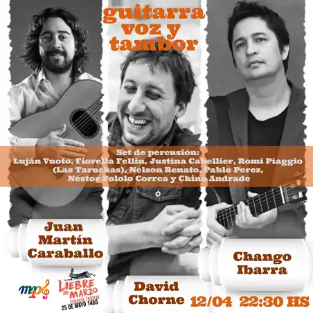 Noche de “guitarra, voz y tambor” en Liebre de Marzo