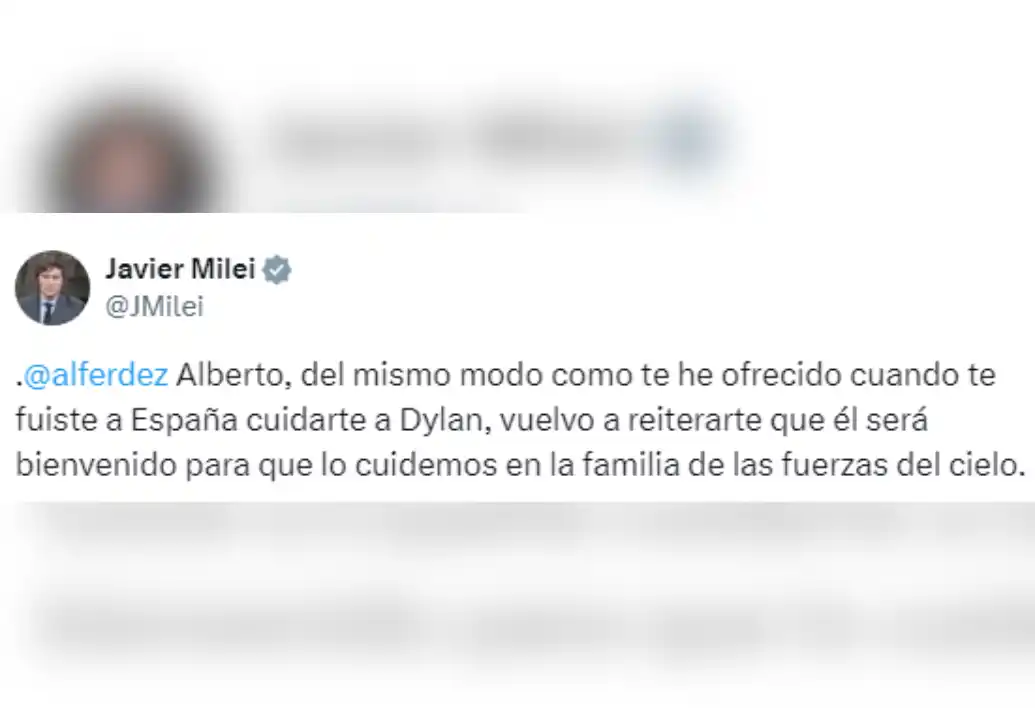 Milei le ofreció a Alberto Fernández adoptar a su perro Dylan