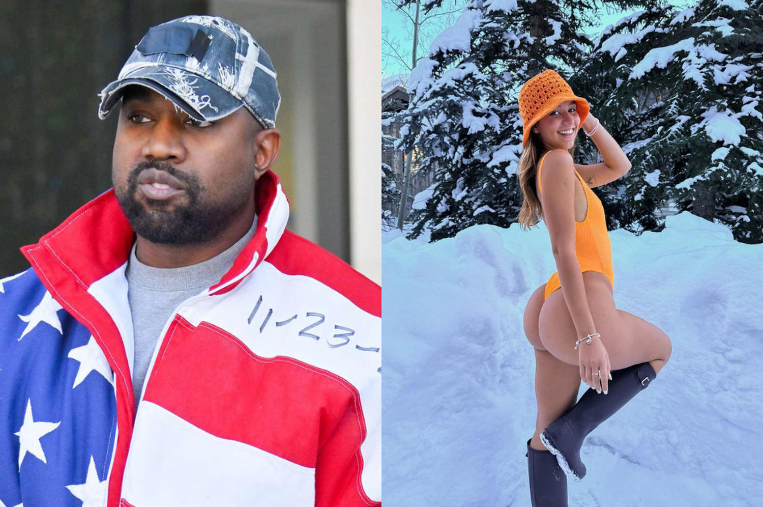 Foto: Kanye West (MEGA/GC IMAGES) y Mikaela Lafuente (Instagram)