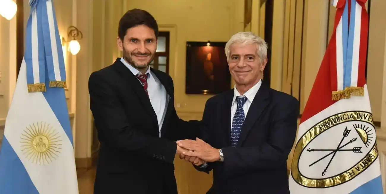 El gobernador Maximiliano Pullaro recibió en Rosario al ministro de Justicia de la Nación, Mariano Cúneo Libarona