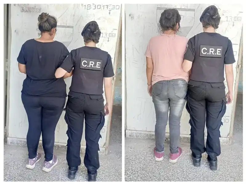 Las dos detenidas fueron trasladadas a la comisaría.