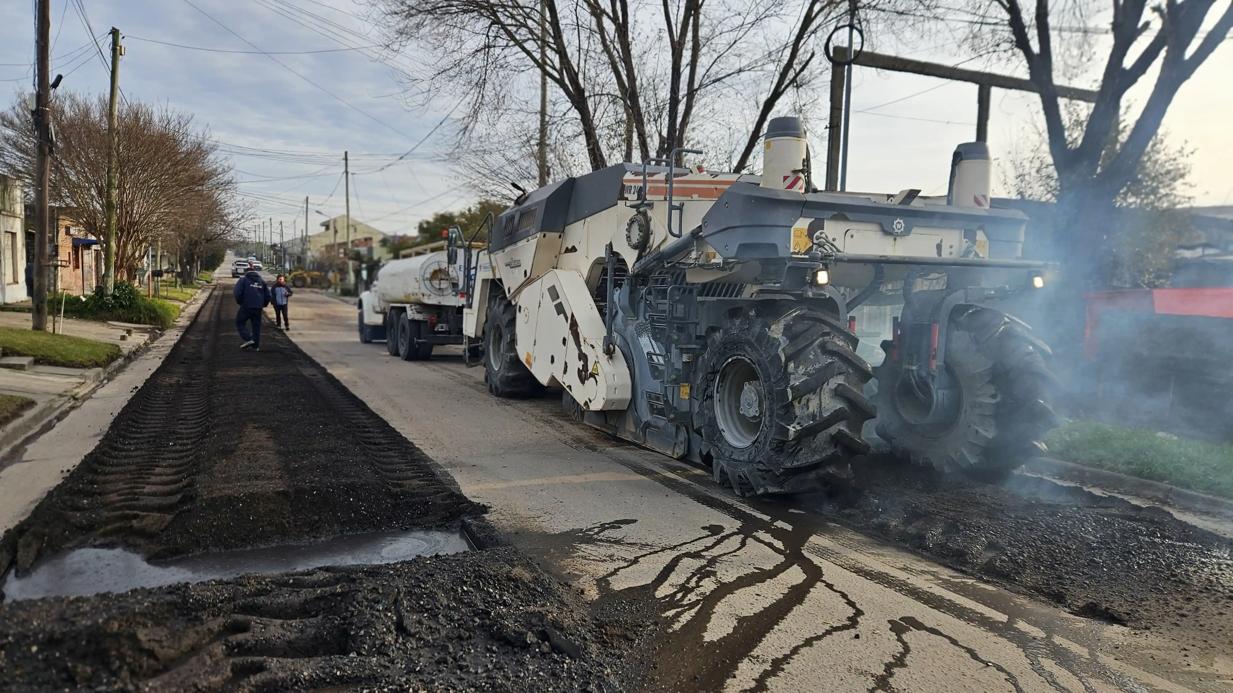 Comenzaron las obras de repavimentación en Florencio Sánchez y la avenida Tarantino