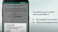 Qué hacer si WhatsApp notifica que tu teléfono está suspendido
