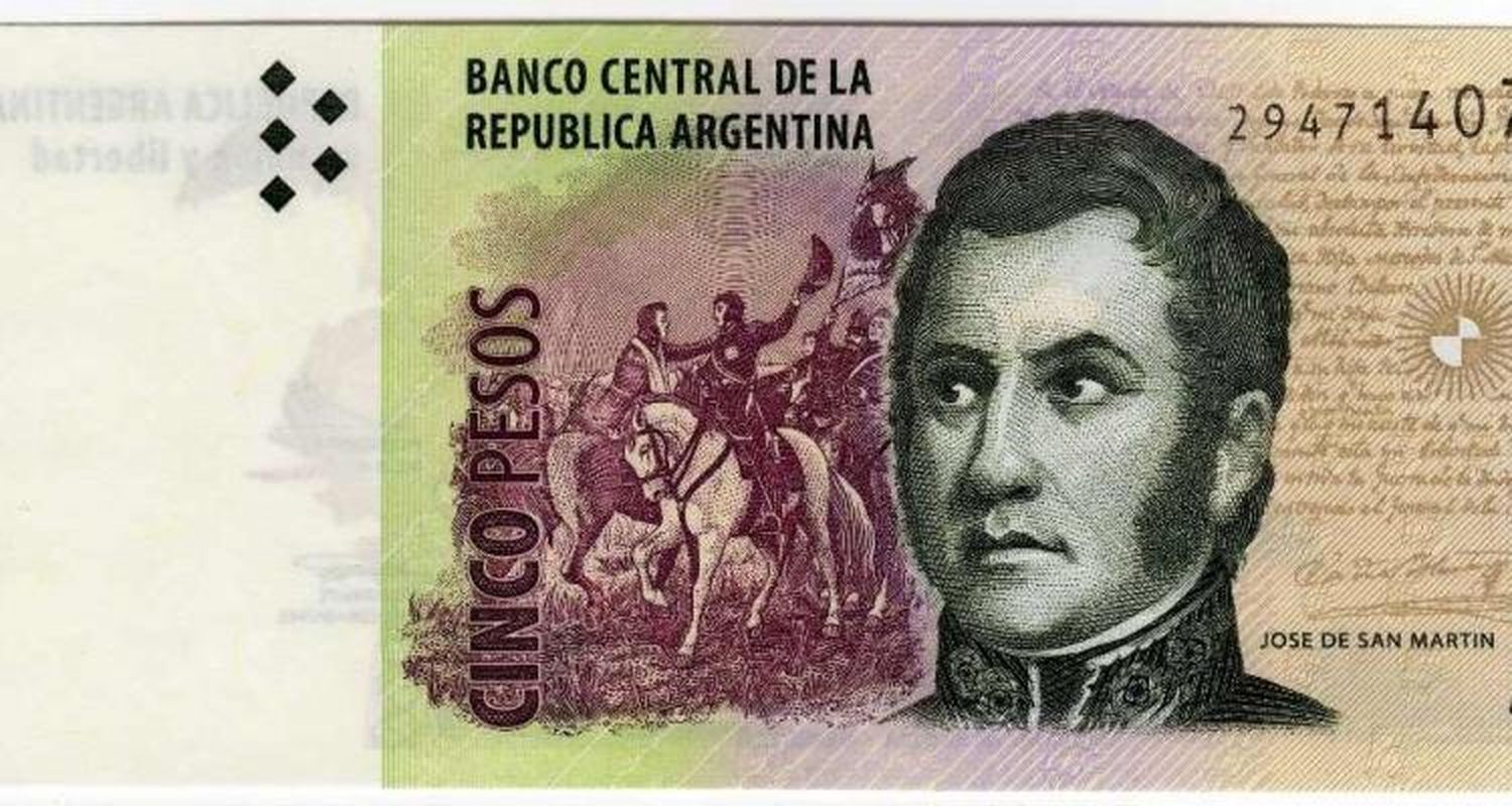 Desde el sábado dejan de circular los billetes de 5 pesos