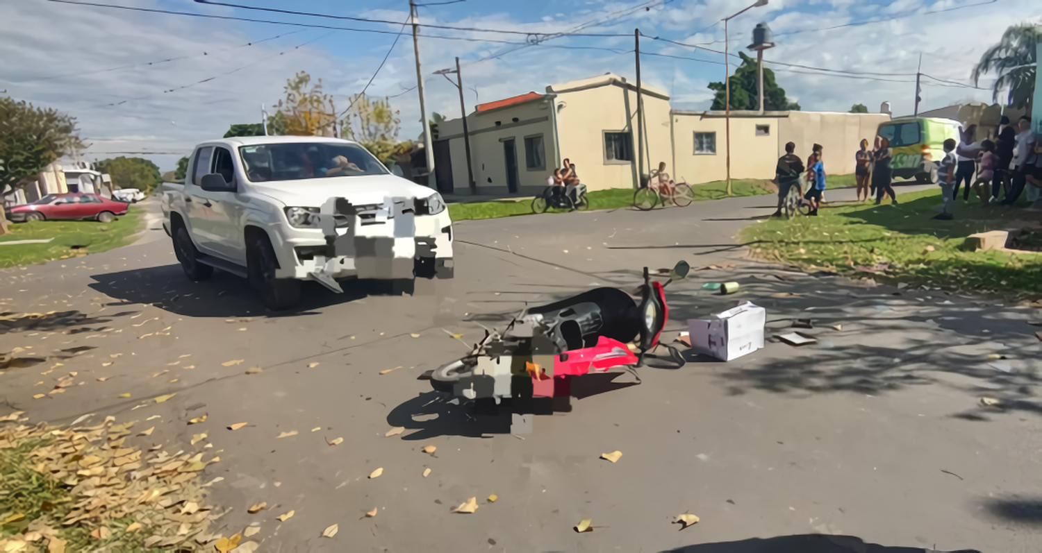 Accidente de tránsito: una joven de 28 años y dos niños trasladados a la Guardia