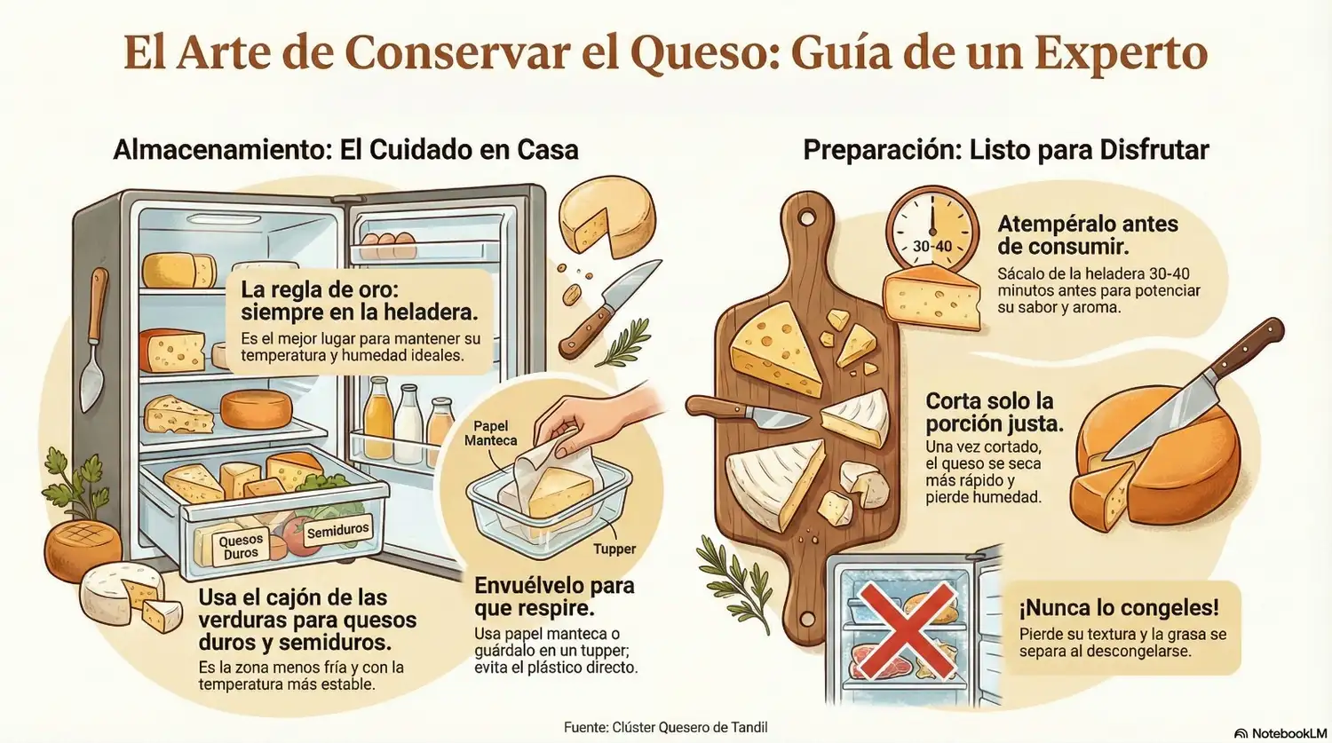 conservar queso infografia