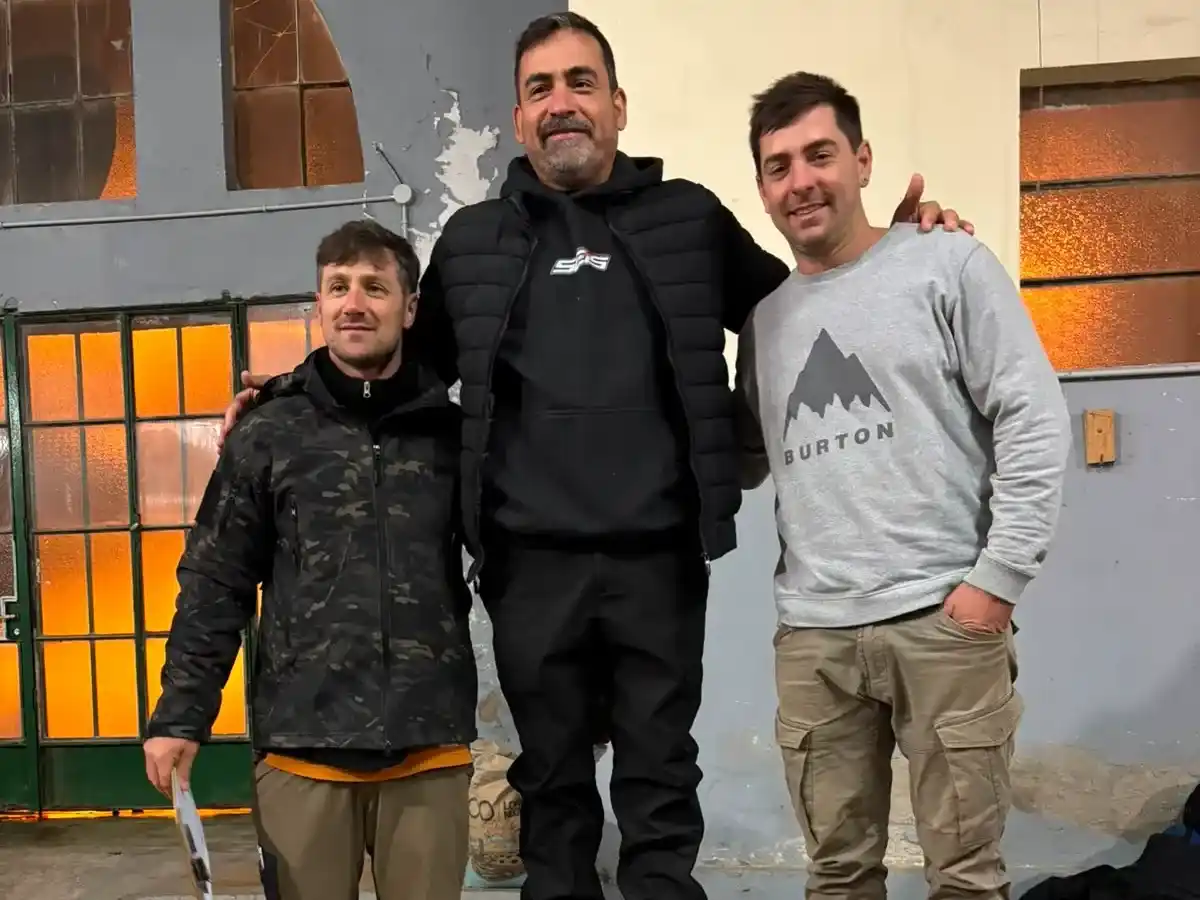 El podio de libres. De izquierda a derecha: Urban, Arista y Salvareza