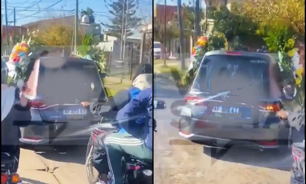 Una “caravana tumbera” despidió a dos hombres que fueron encontrados calcinados dentro de un auto