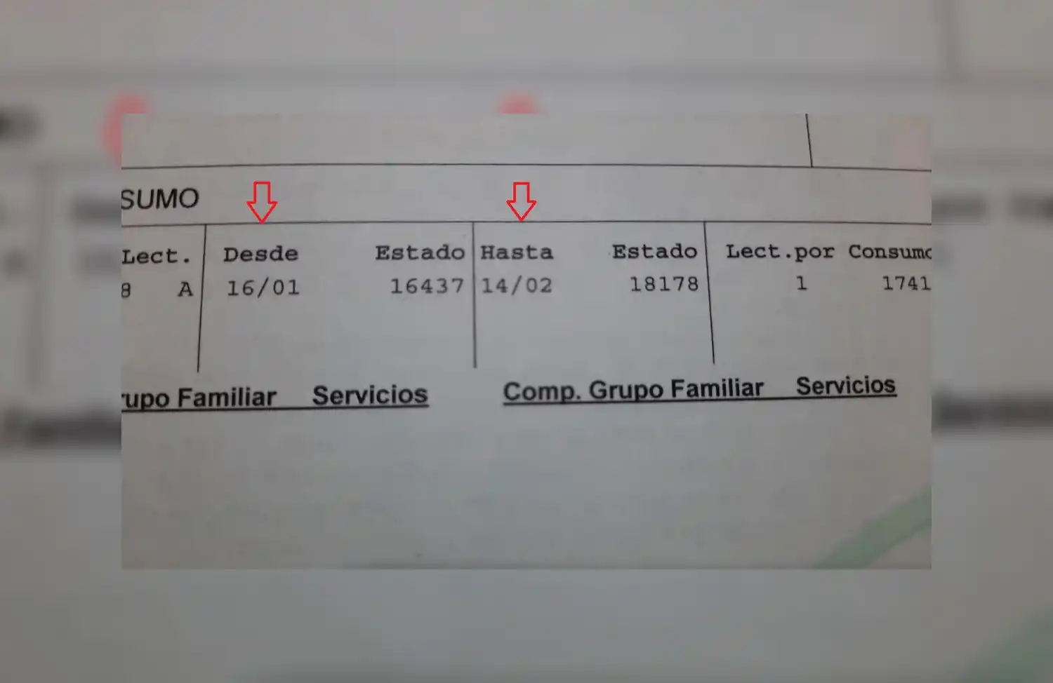 Los días de consumo de enero no entran en el nuevo cuadro tarifario.