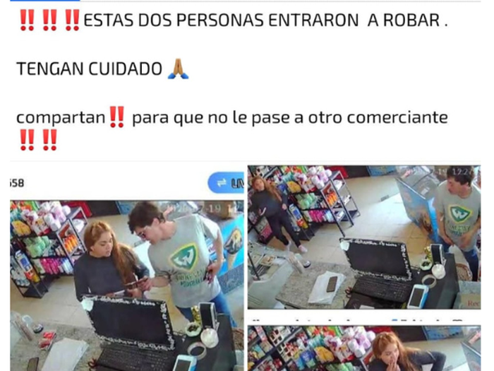 Presuntos estafadores en comercios