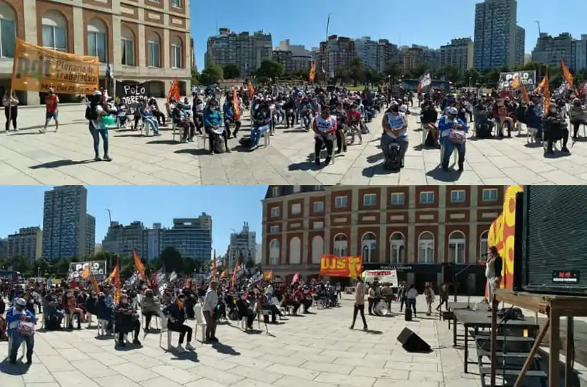 Romina Del Plá encabezó acto de la izquierda en Mar del Plata contra el "ajuste" y el pago del FMI