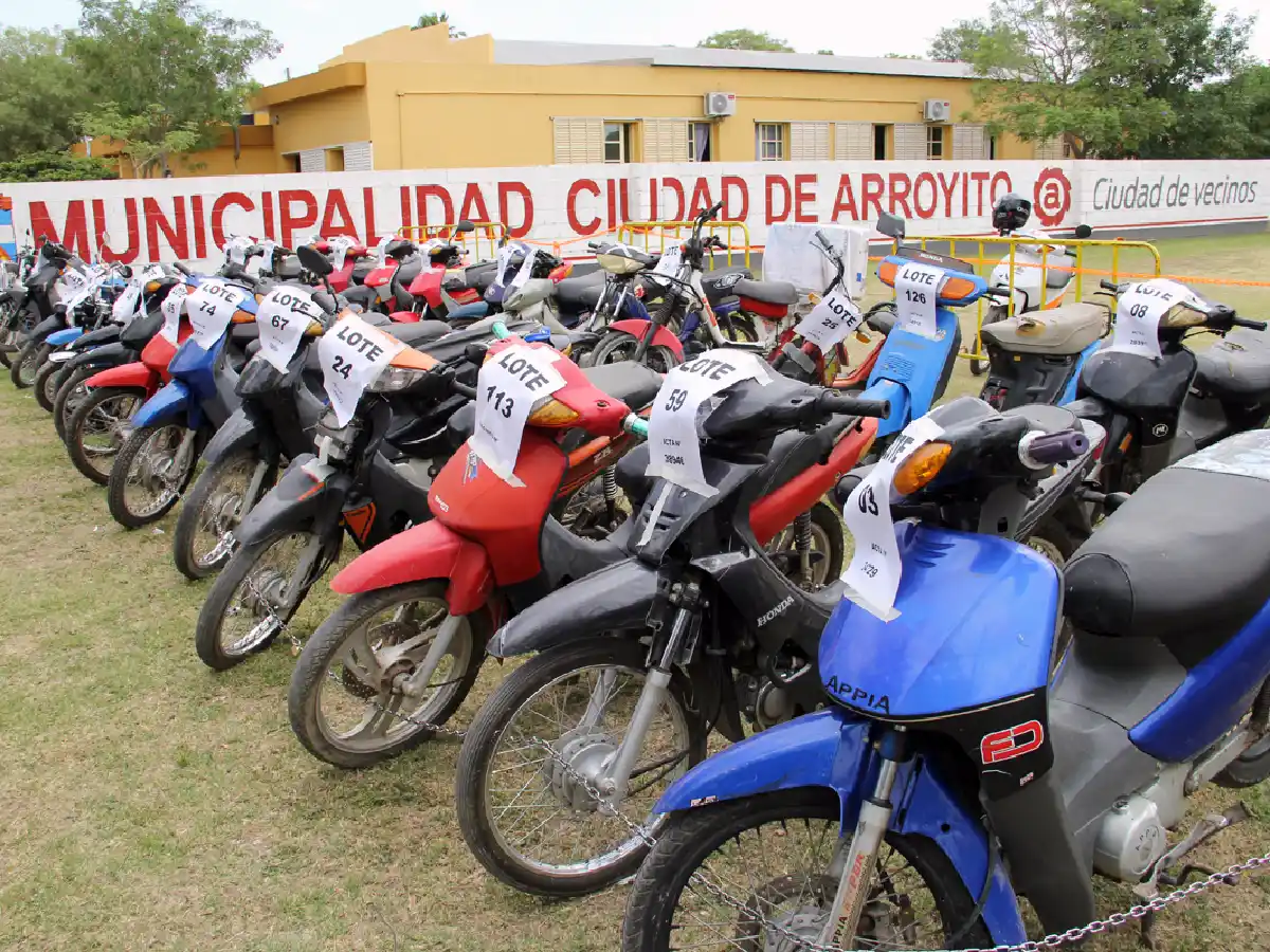 Municipio de Arroyito realiza el primer remate público de motos   