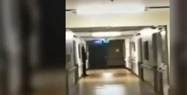Filmaron una extraña aparición en un hospital que generó pánico en los empleados
