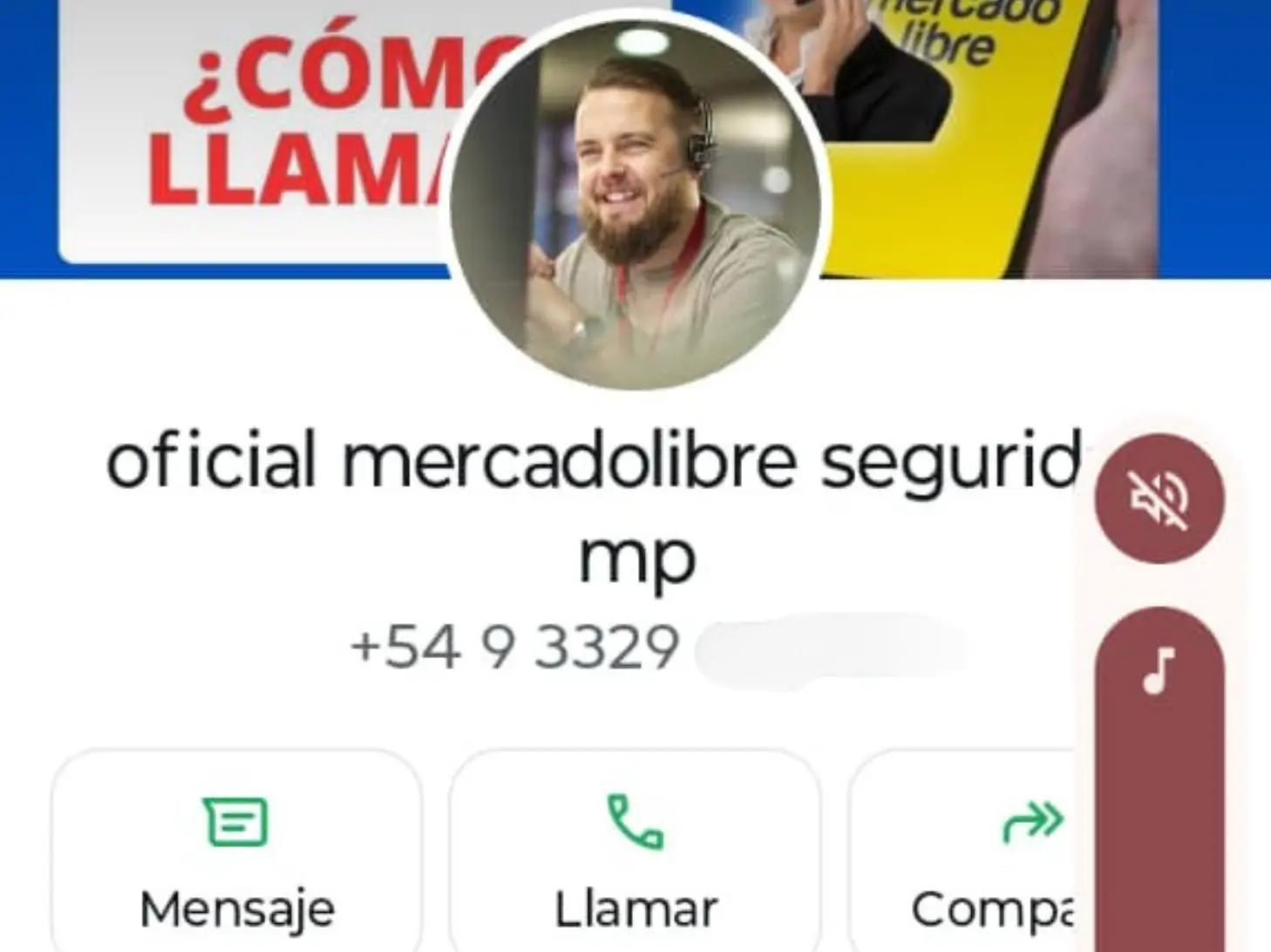 El número del estafador tiene característica de San Pedro.