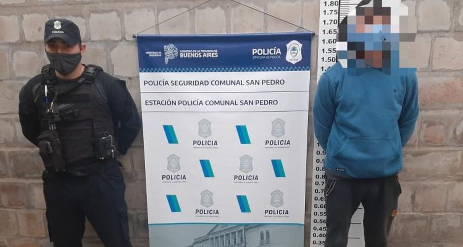 Otra vez, capturaron a un delincuente porque golpeó a un menor de edad para robarle una bolsa con carne