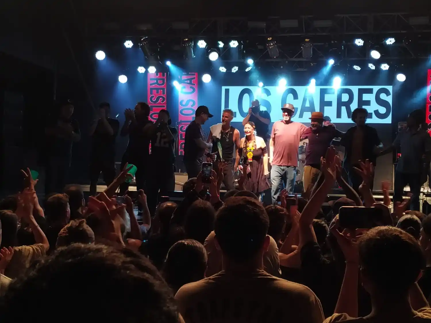 Los Cafres, en el cierre del recital.