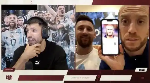 La divertida comparación del Papu Gómez con Beckham en el Twitch de Kun Agüero