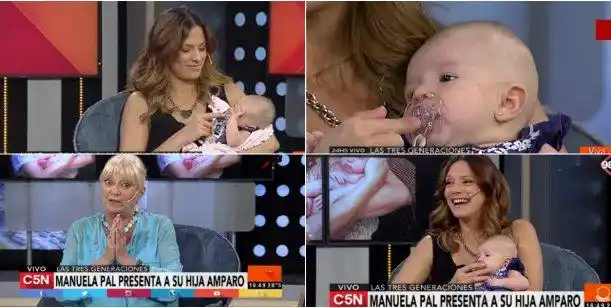 Manuela Pal presentó a su hija en C5N y contó divertidas anécdotas del parto