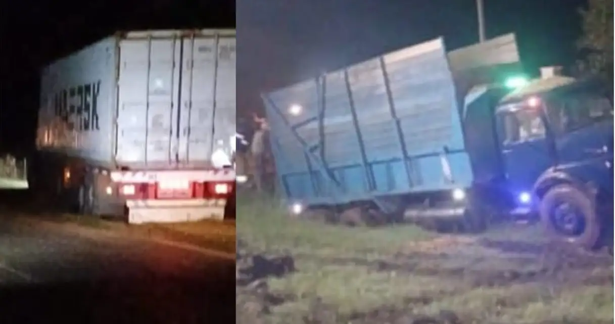 Camiones quedaron empantanados por el estado de las banquinas tras las lluvias y debieron ser asistidos
